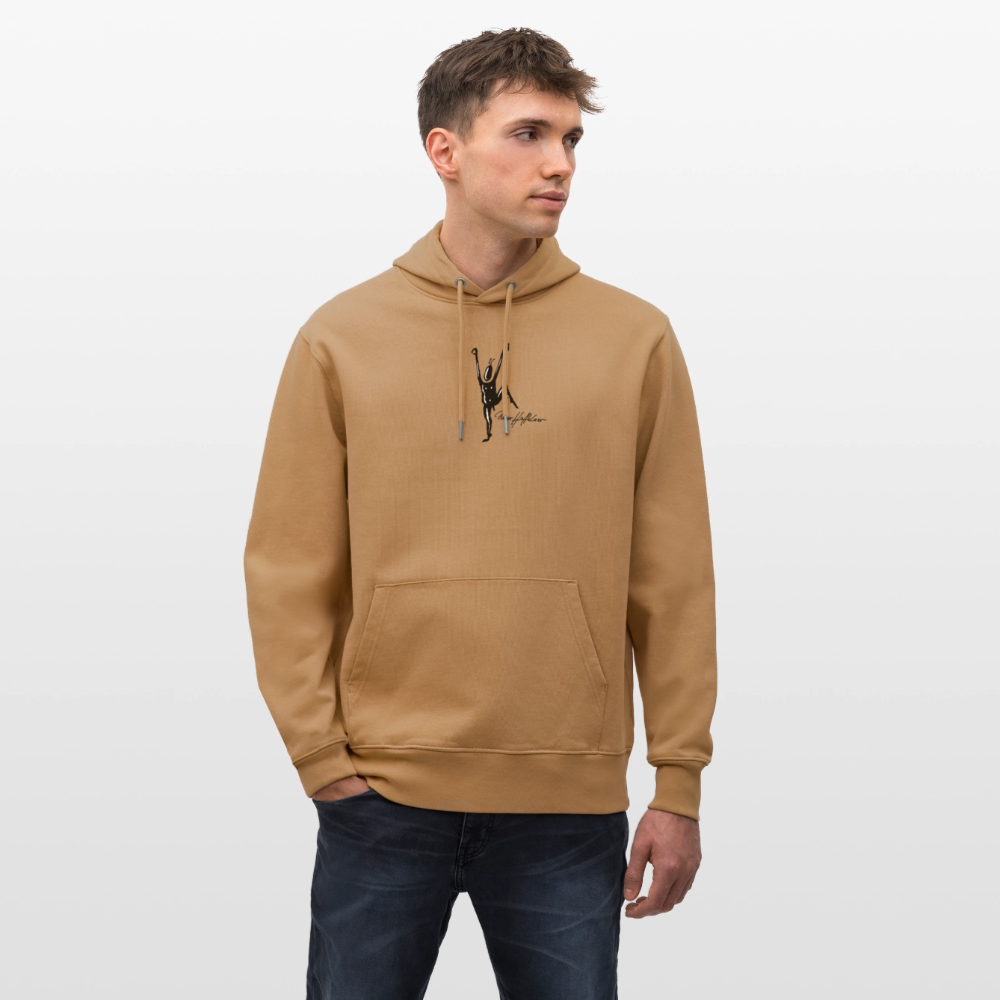 Unisex Bio-Hoodie mit TUSCHEMÄNNCHEN PRINT - Karamell 
