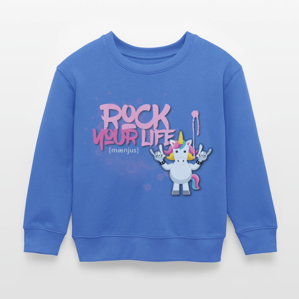 MNJS KIDS Mini Changer Bio Sweatshirt mit ROCK YOUR LIFE PRINT - carolina Blue