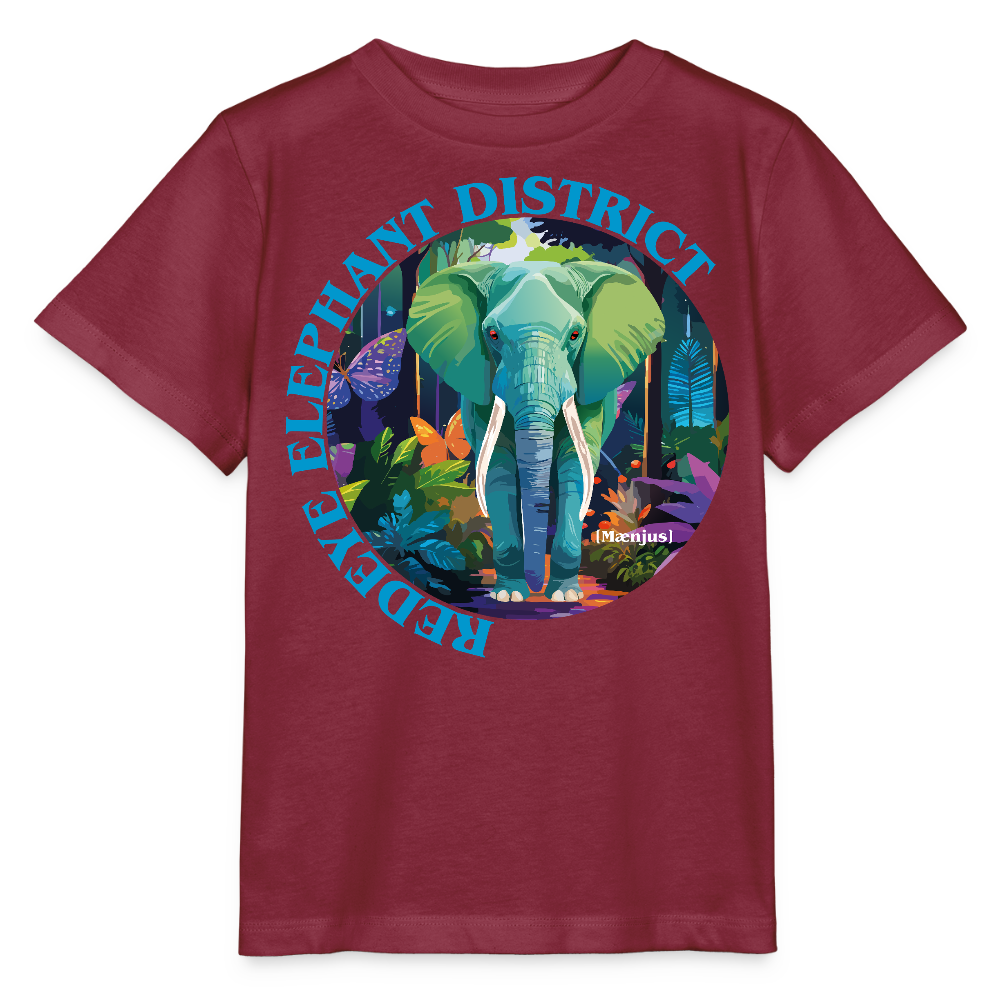 MNJS KIDS T-Shirt mit REDEYE ELEPHANT DISTRICT PRINT - Burgunderrot