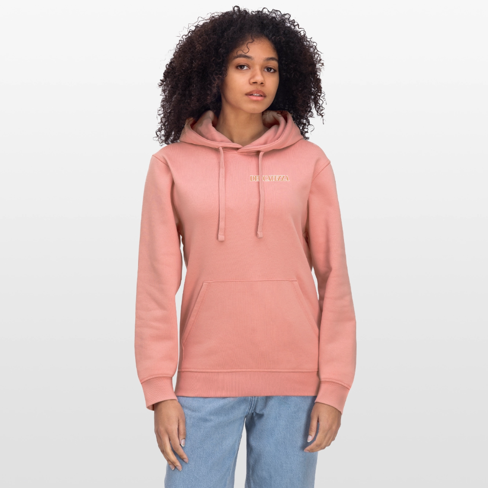 Unisex Bio-Hoodie mit DELICATEZZA SARDINE PRINT Vorder- und Rückseite - Altrosa