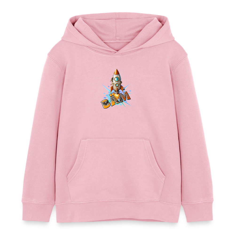 MNJS KIDS Bio-Hoodie mit BÄM PRINT - Hellrosa