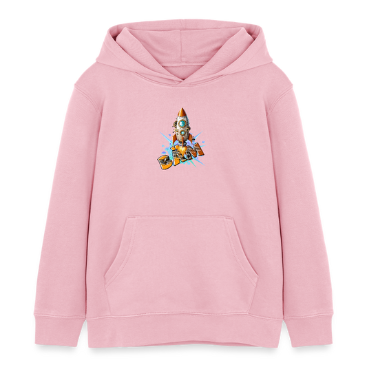 MNJS KIDS Bio-Hoodie mit BÄM PRINT - Hellrosa