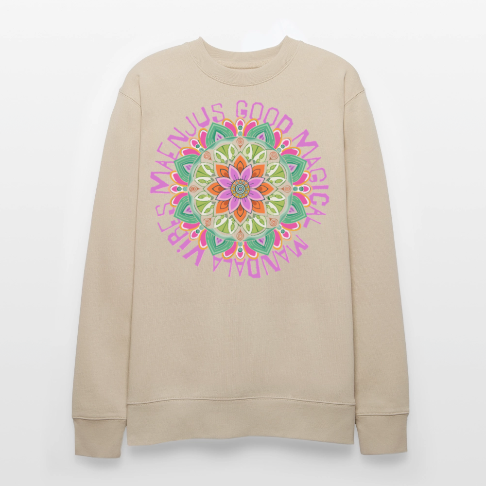 Unisex Bio-Sweatshirt mit MANDALA VIBES PRINT - Beige