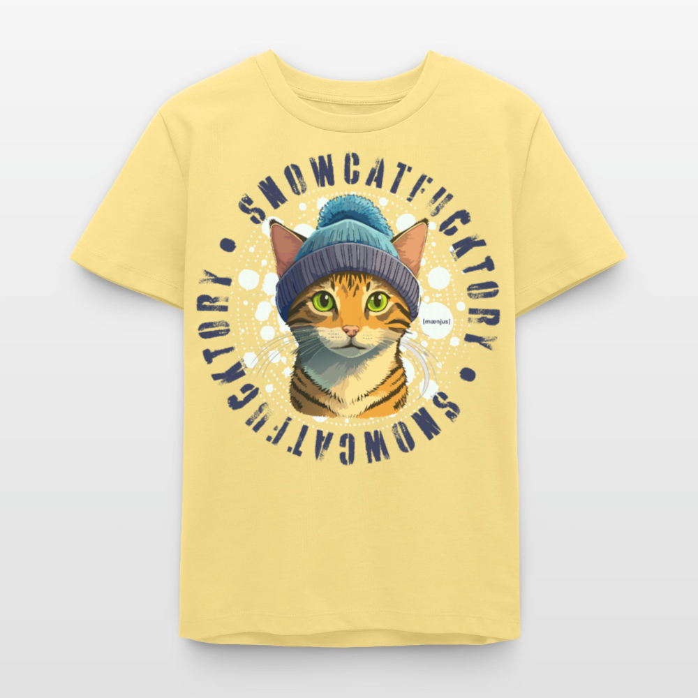 MNJS TEENS Bio T-Shirt mit SNOWCATFUCKTORY PRINT - Gelb Viva 