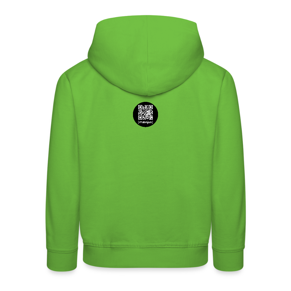 MNJS KIDS Premium Hoodie mit DEEP FOREST GREEN TIGERRABBIT PRINT - Hellgrün