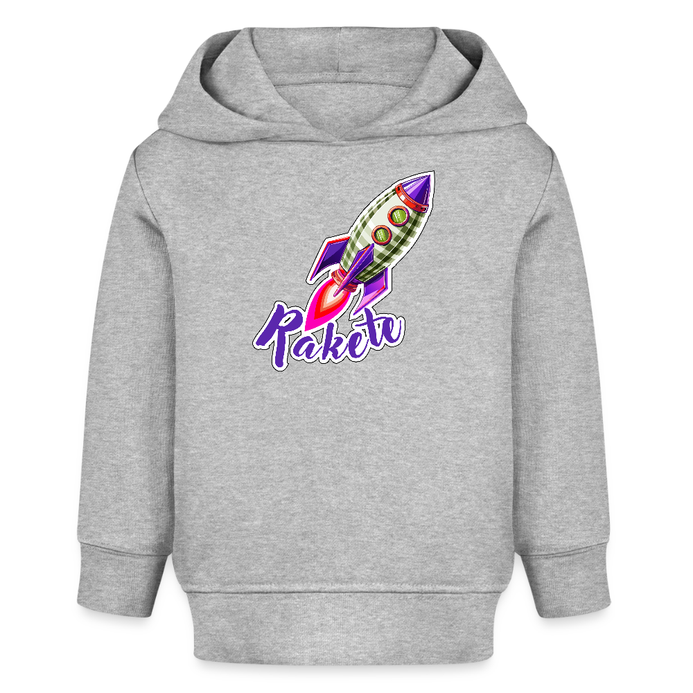 MNJS KIDS Bio Hoodie mit RAKETE PRINT - Grau meliert