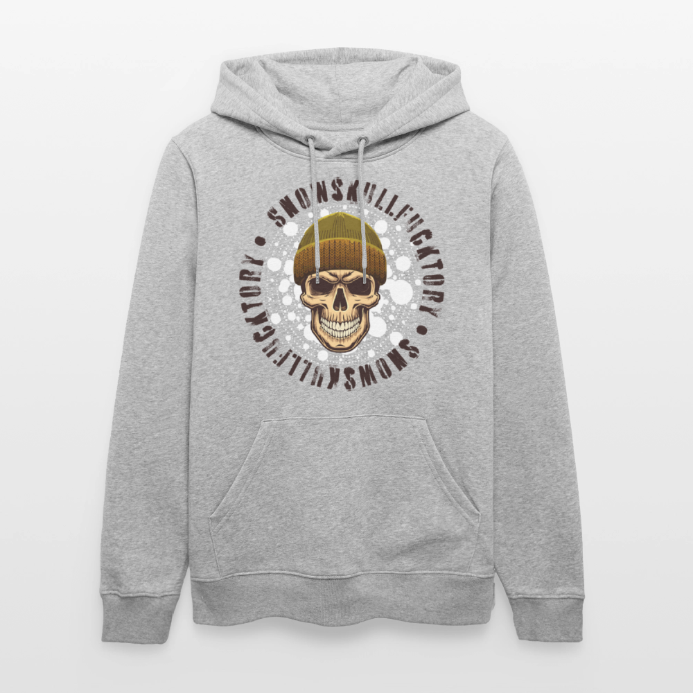 Unisex Hoodie mit SNOWSKULL PRINT - Grau meliert