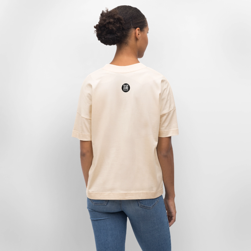 Oversized Unisex Bio T-Shirt mit MANDALA VIBES PRINT - Weißgrau