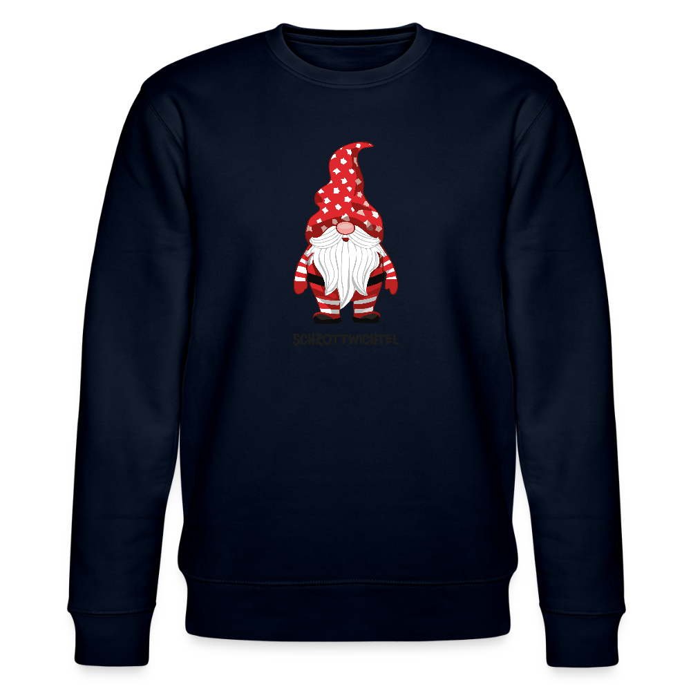 Unisex Bio-Sweatshirt mit SCHROTTWICHTEL PRINT - Navy
