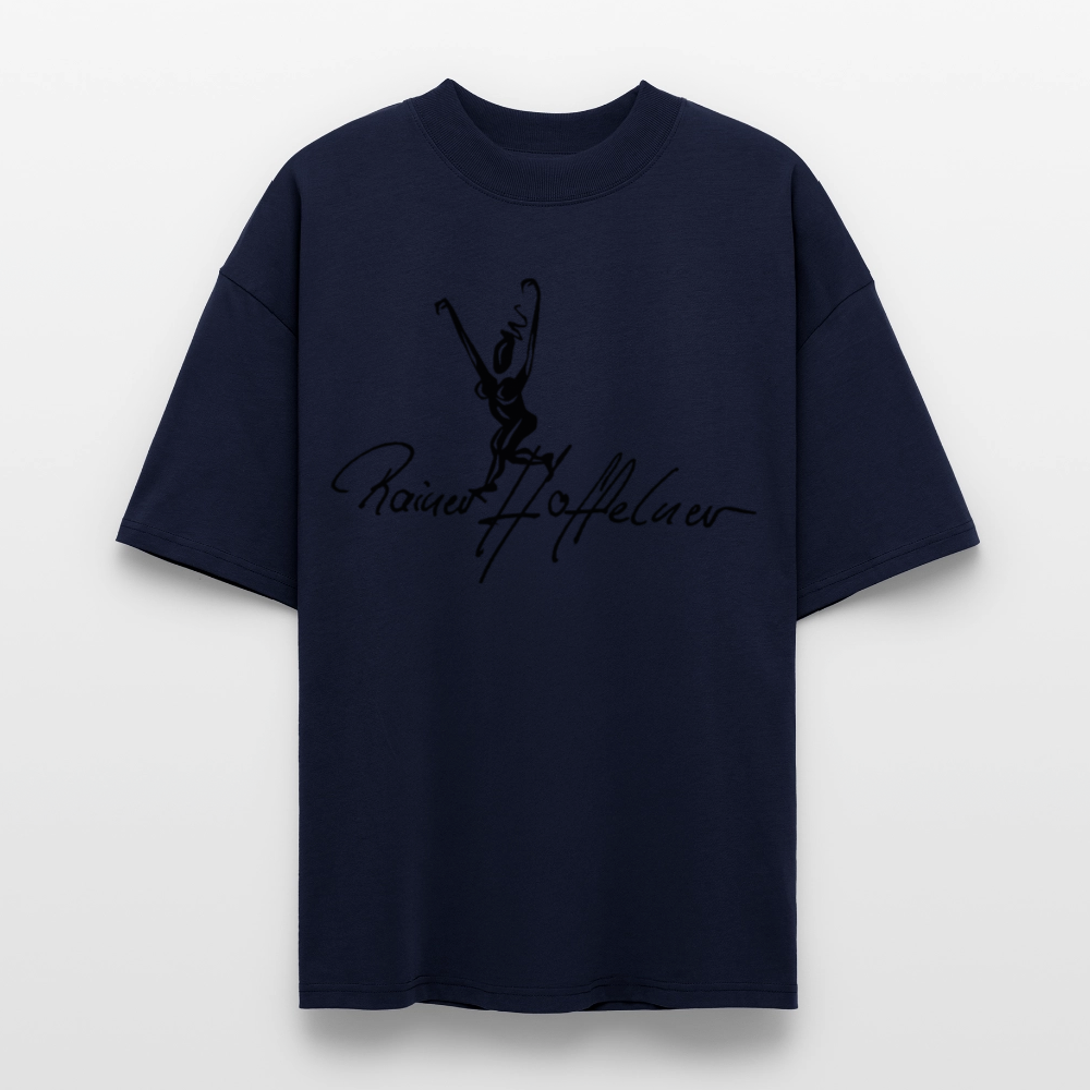 Oversized Unisex T-Shirt mit TUSCHEWEIBCHEN PRINT - Navy