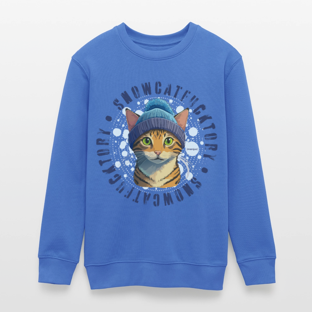 MNJS TEENS Bio Sweatshirt mit SNOWCATFUCKTORY PRINT - carolina Blue