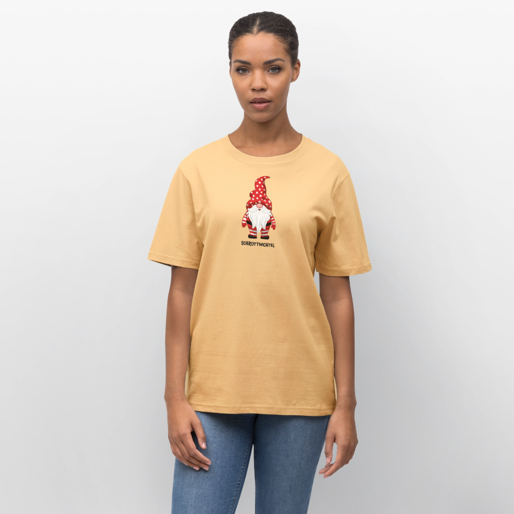 Unisex Bio-T-Shirt mit SCHROTTWICHTEL PRINT - Hellgelb