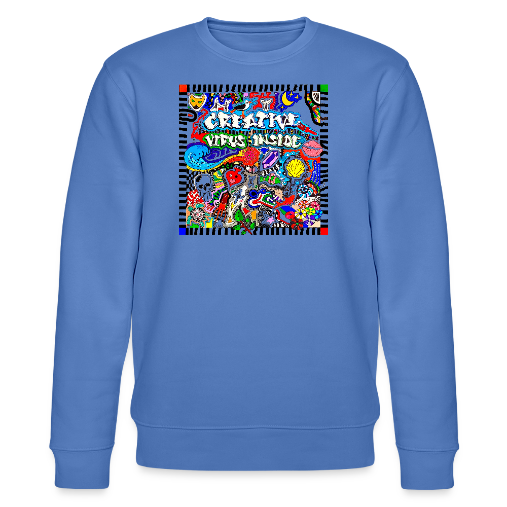 Unisex Bio-Sweatshirt mit CREATIVE VIRUS INSIDE PRINT - Blau