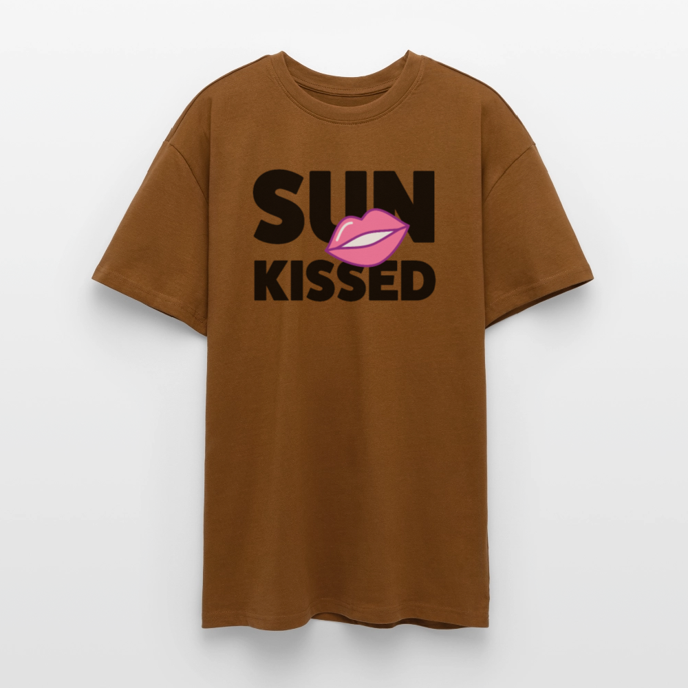 Heavy Oversize T-Shirt mit SUN KISSED PRINT - Toffee