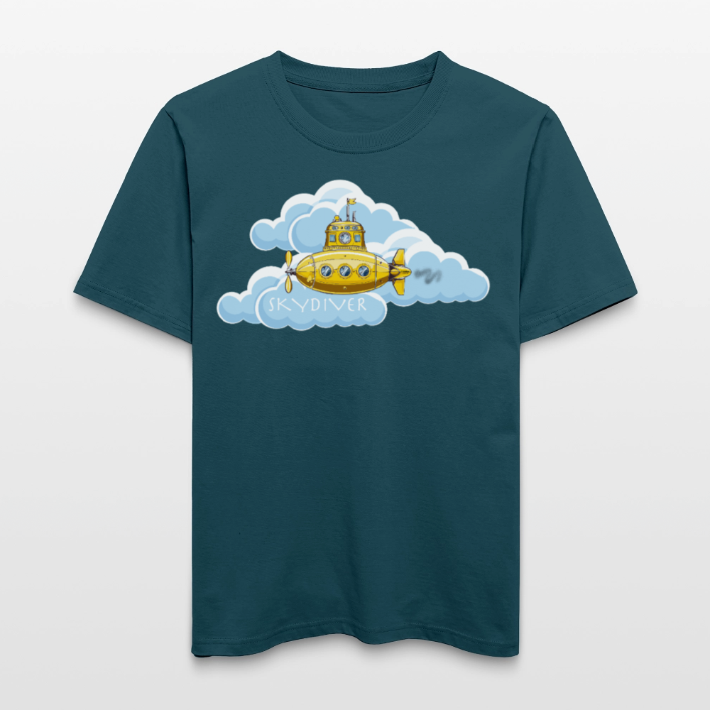 Unisex Bio-T-Shirt mit SKYDIVER PRINT - Dunkles Petrol