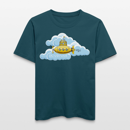 Unisex Bio-T-Shirt mit SKYDIVER PRINT - Dunkles Petrol