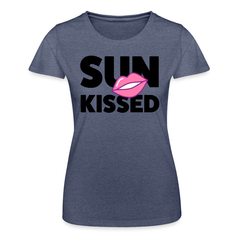 Frauen-T-Shirt mit SUN KISSED PRINT - Navy meliert