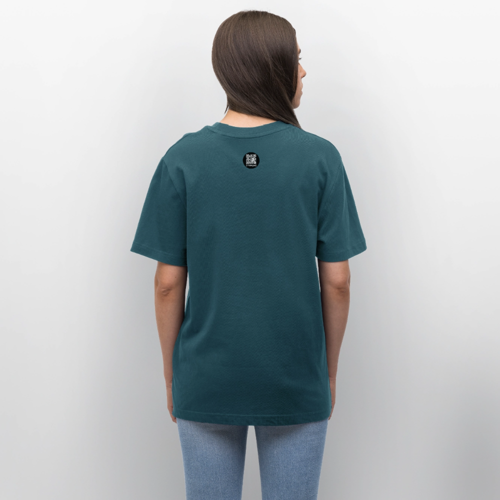 Unisex Bio-T-Shirt mit YELLOW SUBMARINE PRODUCTION PRINT - Dunkles Petrol