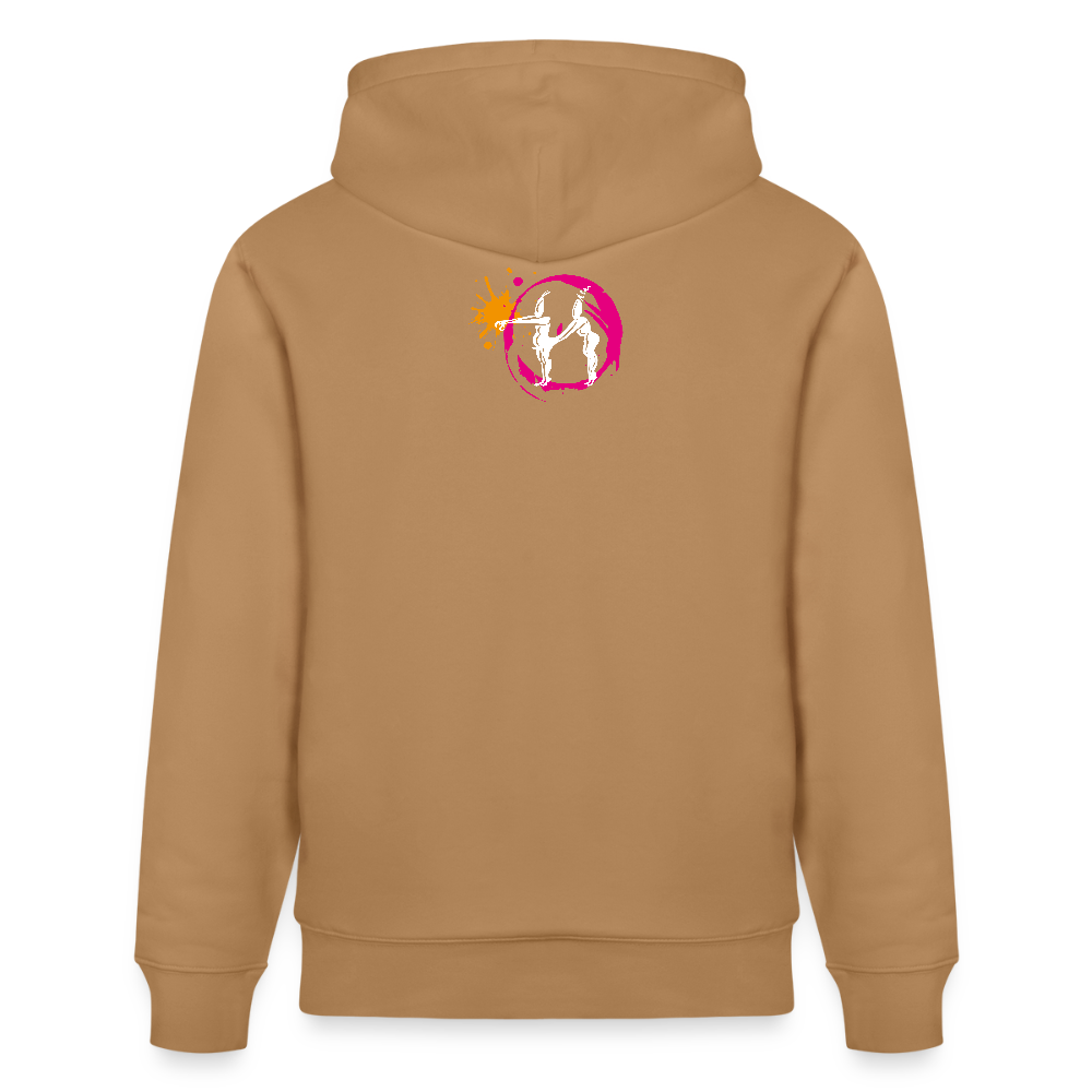 Unisex Hoodie mit ES ESKALIERT EH PRINT - Karamell 