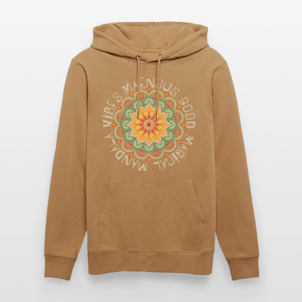 Unisex Bio-Hoodie mit MANDALA VIBES PRINT - Karamell 