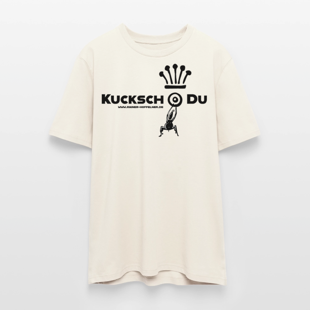 Unisex Bio-T-Shirt mit KUCKSCH DU PRINT - Naturweiß 