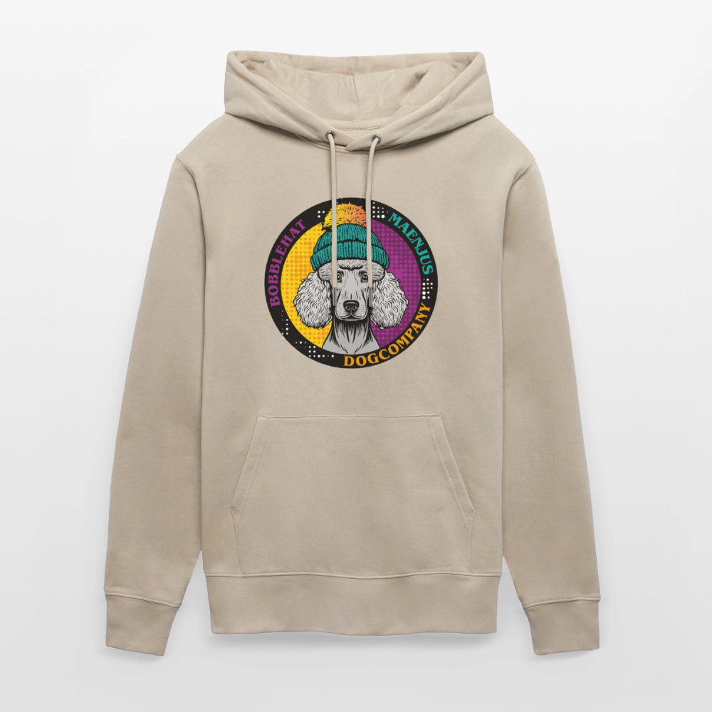 SUnisex Bio-Hoodie mit BOBBLEHAT DOGCOMPANY PRINT - Beige