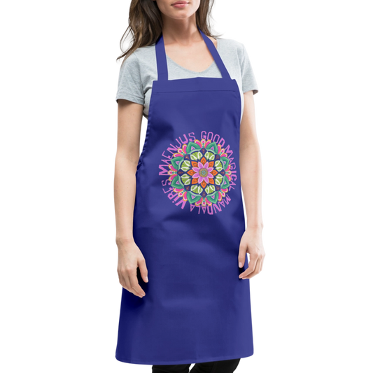 Kochschürze mit Mandala Vibes Motiv V - Royalblau