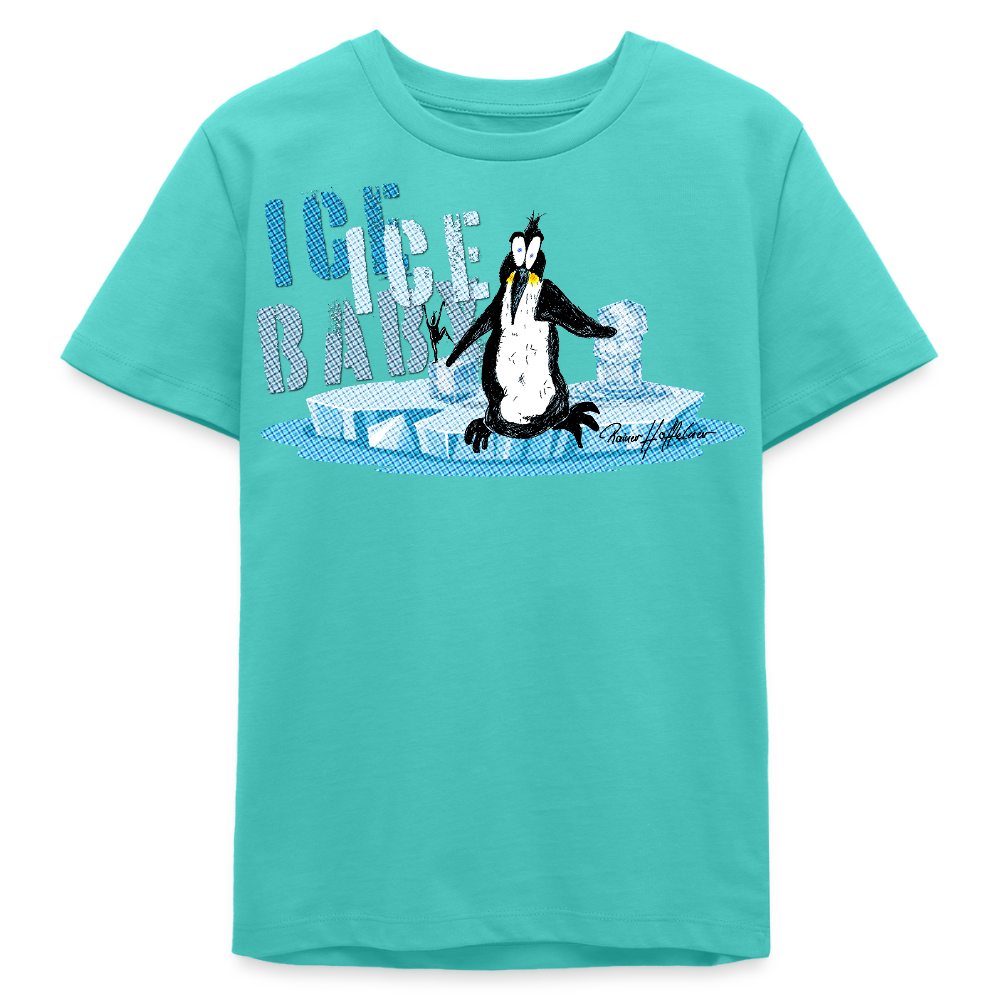 MNJS TEENS Bio T-Shirt mit ICE ICE BABY PRINT - Poolblau
