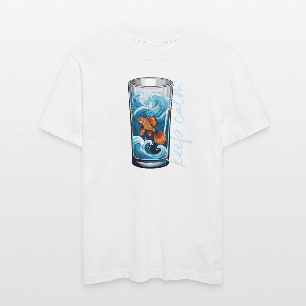 Unisex Bio-T-Shirt mit KEEP CALM PRINT - Weiß