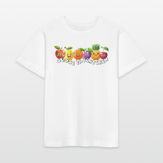 Kinder T-Shirt mit SÜSSE FRÜCHTCHEN PRINT - Weiß