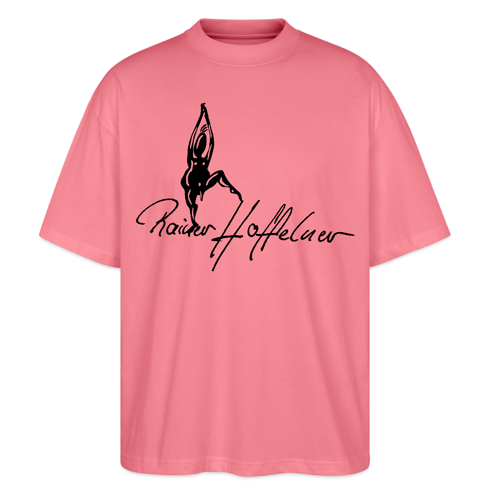 Oversized Unisex T-Shirt mit TUSCHEMÄNNCHEN PRINT - Pink 