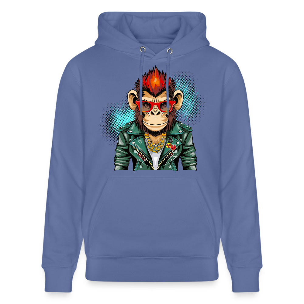 Unisex Hoodie mit MONKEY PRINT - Blau