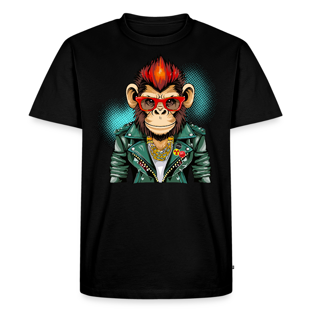 Männer Premium T-Shirt mit MONKEY PRINT - Schwarz