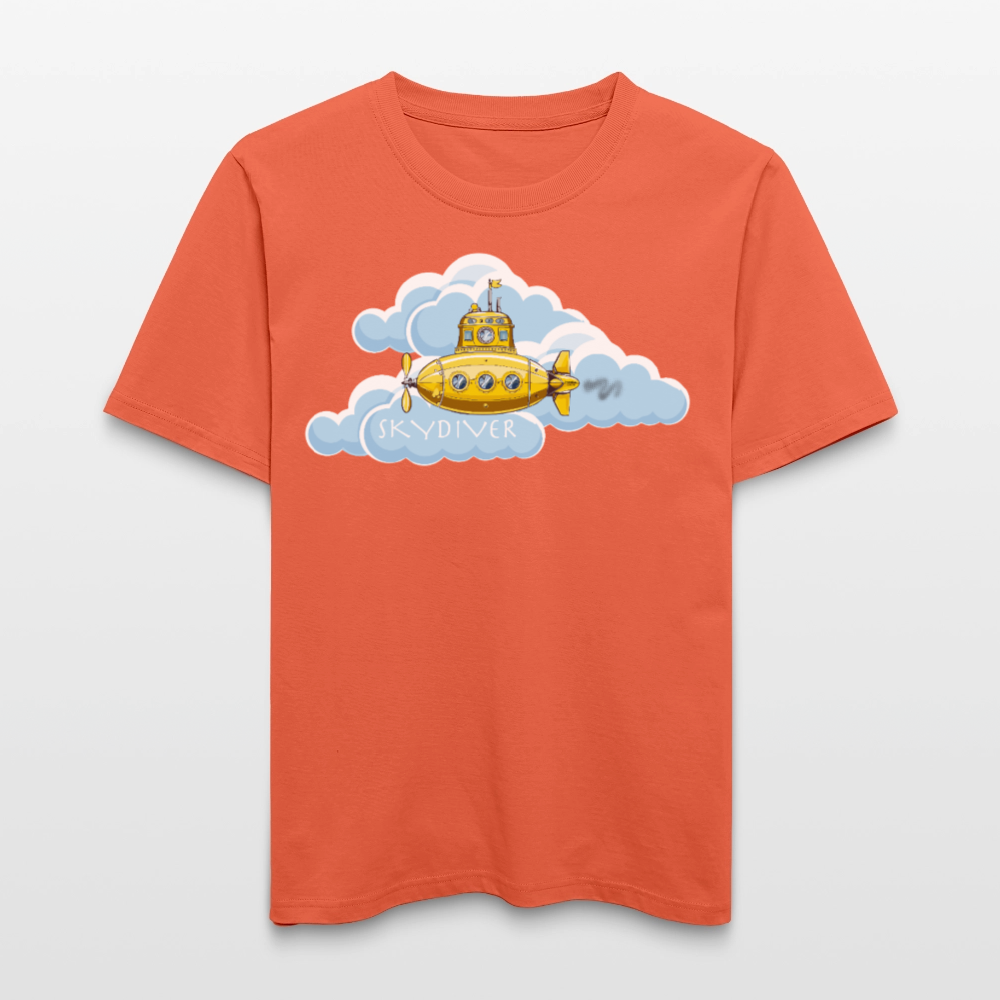 Unisex Bio-T-Shirt mit SKYDIVER PRINT - Hellrot