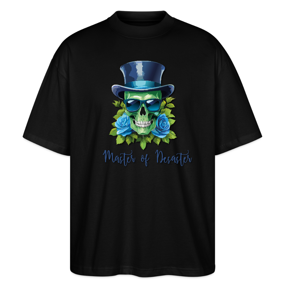 Oversized Unisex T-Shirt mit MASTER OF DESASTER SKULL PRINT - Schwarz