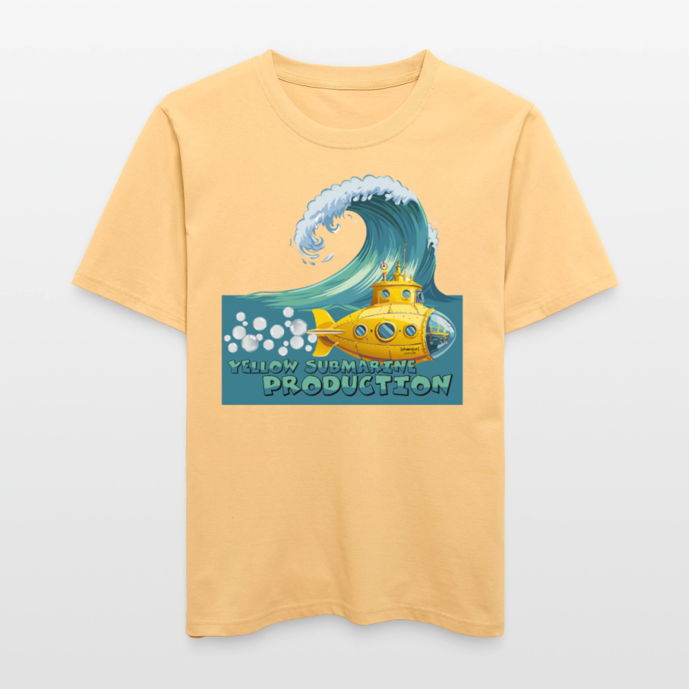 Unisex Bio-T-Shirt mit YELLOW SUBMARINE PRODUCTION PRINT - Hellgelb