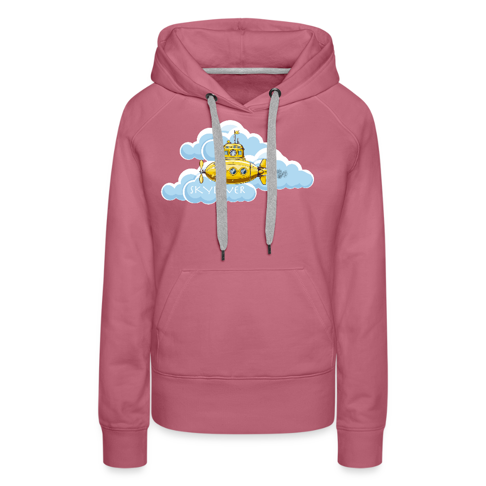Frauen Premium Hoodie mit SKYDIVER PRINT - Malve