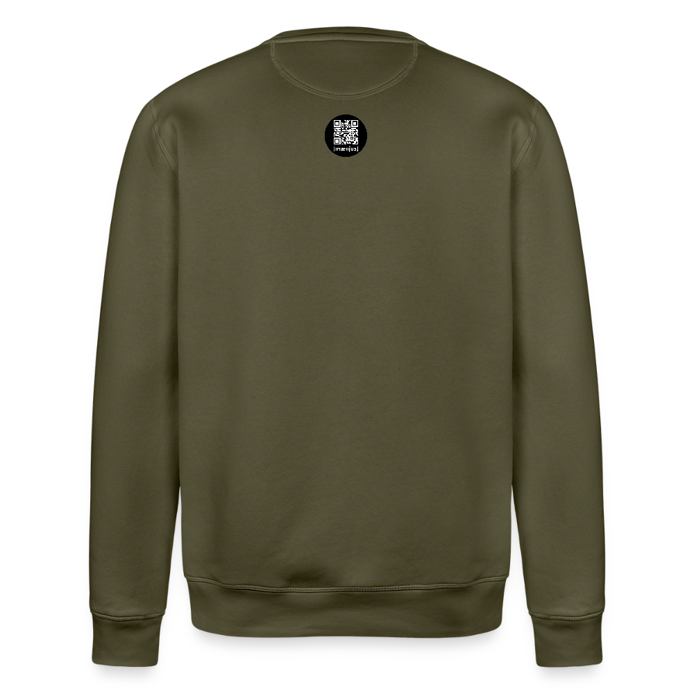 Unisex Bio-Sweatshirt mit BOO! PRINT - Khaki