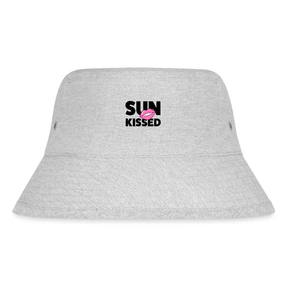 Bucket Hat mit SUN KISSED PRINT - Grau meliert