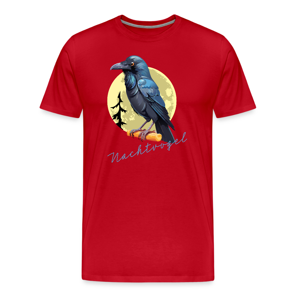 Männer Premium T-Shirt mit NACHTVOGEL PRINT - Rot