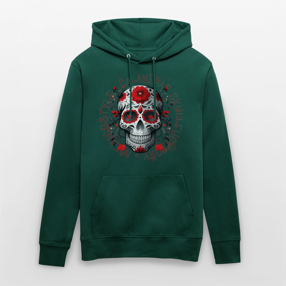 Unisex Hoodie mit CALAVERAS SKULL PRINT - Forest
