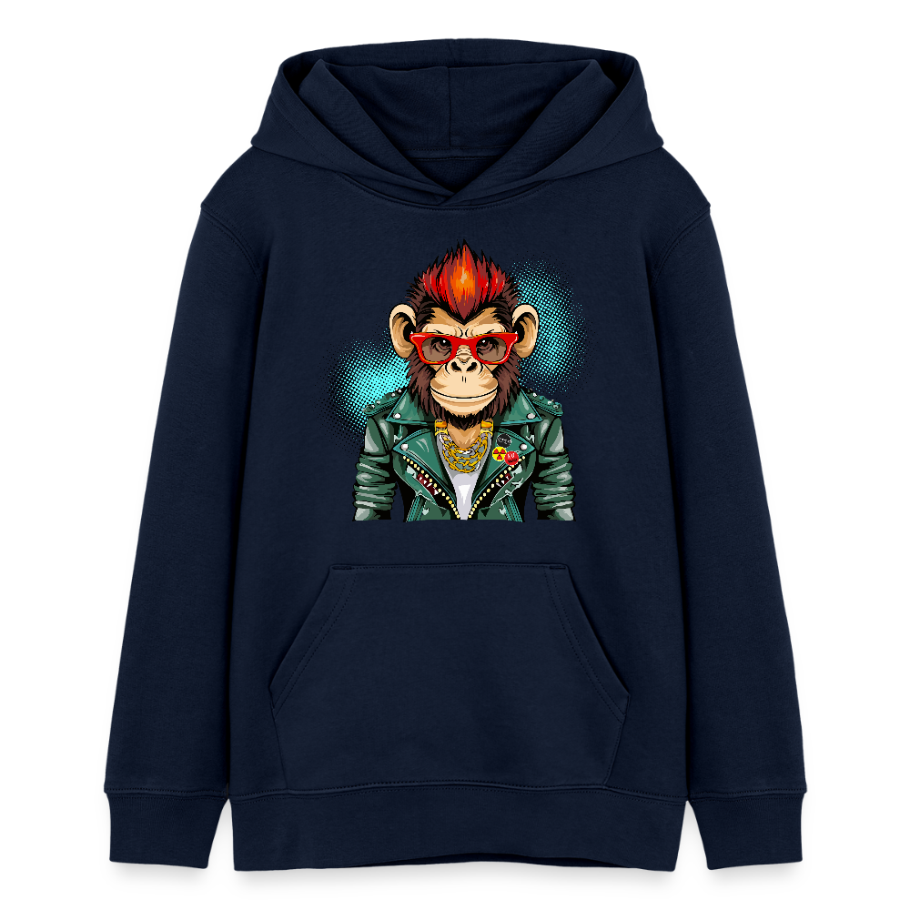MNJS TEENS Bio-Hoodie mit MONKEY PRINT - Navy