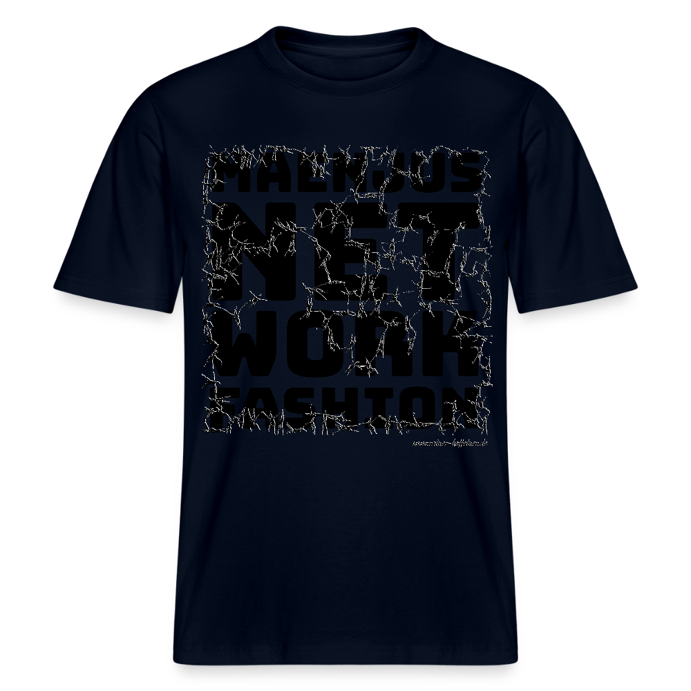Unisex Bio-T-Shirt mit MAENJUS NETWORK FASHION PRINT - Navy