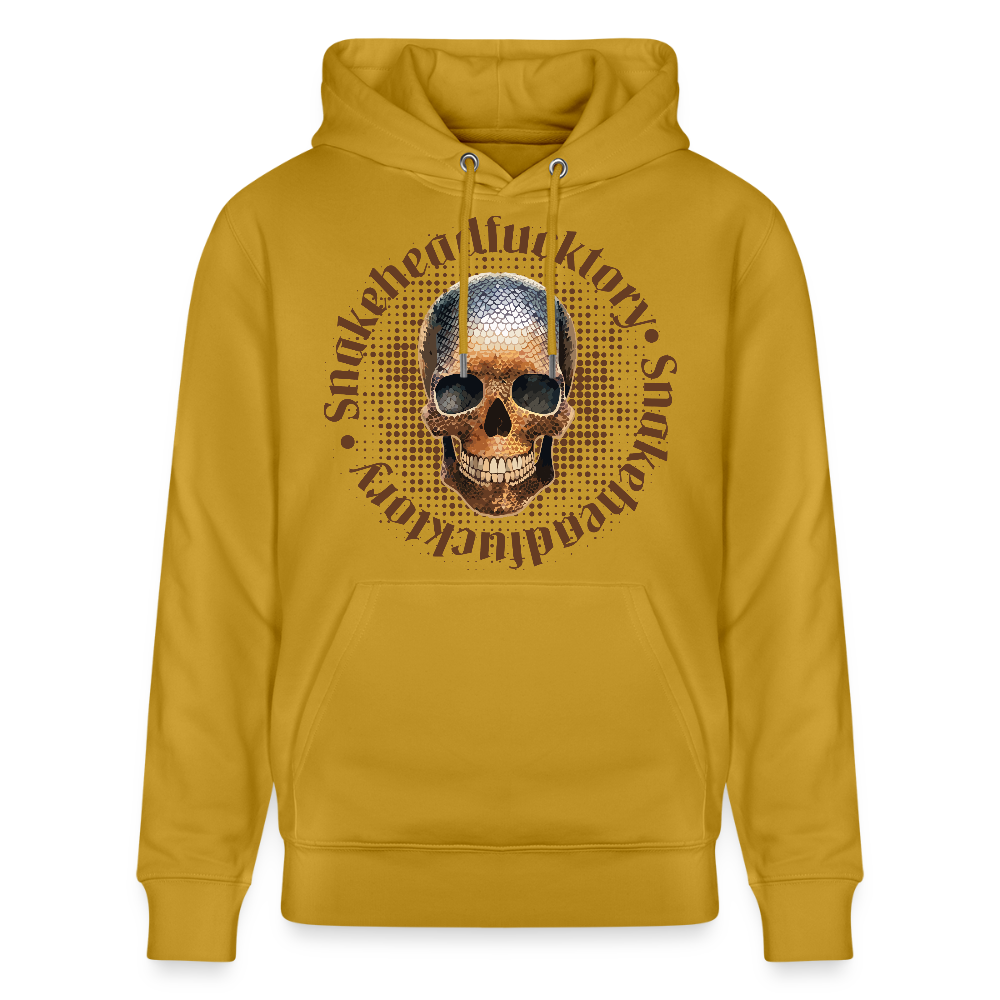 Unisex Hoodie mit SNAKEHEAD SKULL PRINT - Ocker