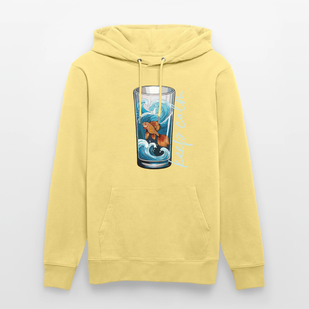 Unisex Bio-Hoodie mit KEEP CALM PRINT - Gelb Viva 