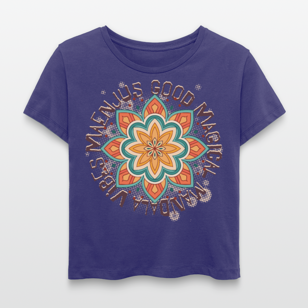 Rundhals Frauen Bio-T-Shirt mit Mandala Vibes PRINT - Dämmerung