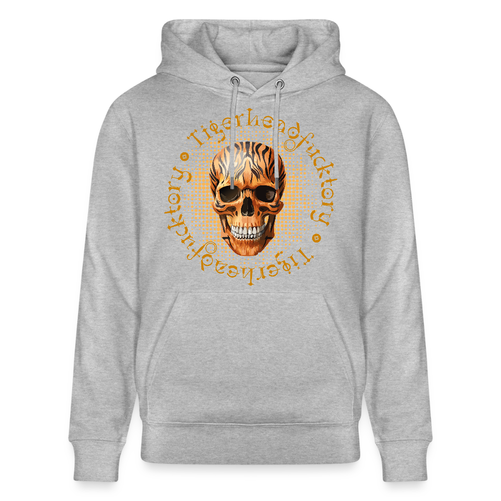 Unisex Hoodie mit TIGERHEAD SKULL PRINT - Grau meliert