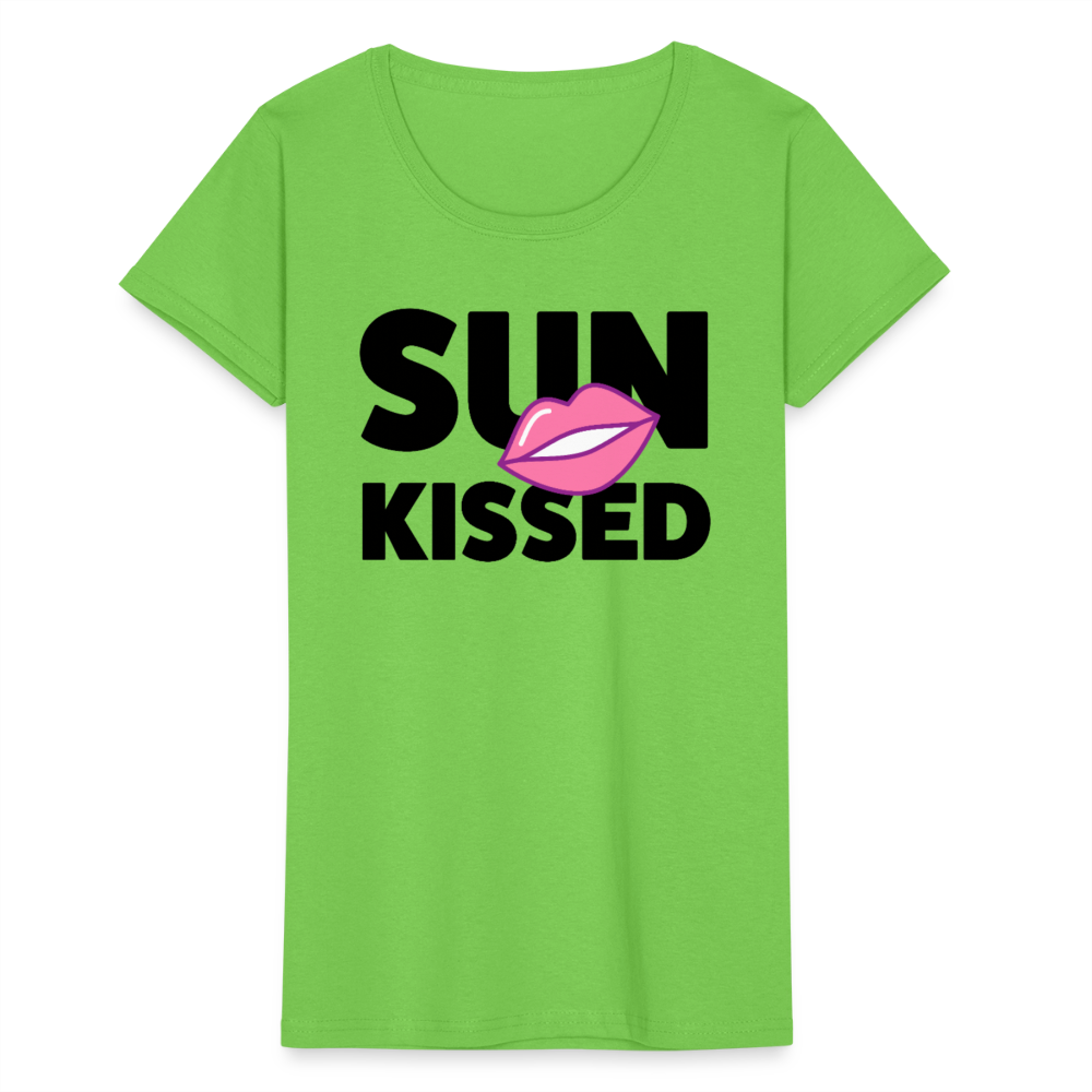 Frauen-T-Shirt mit SUN KISSED PRINT - Hellgrün