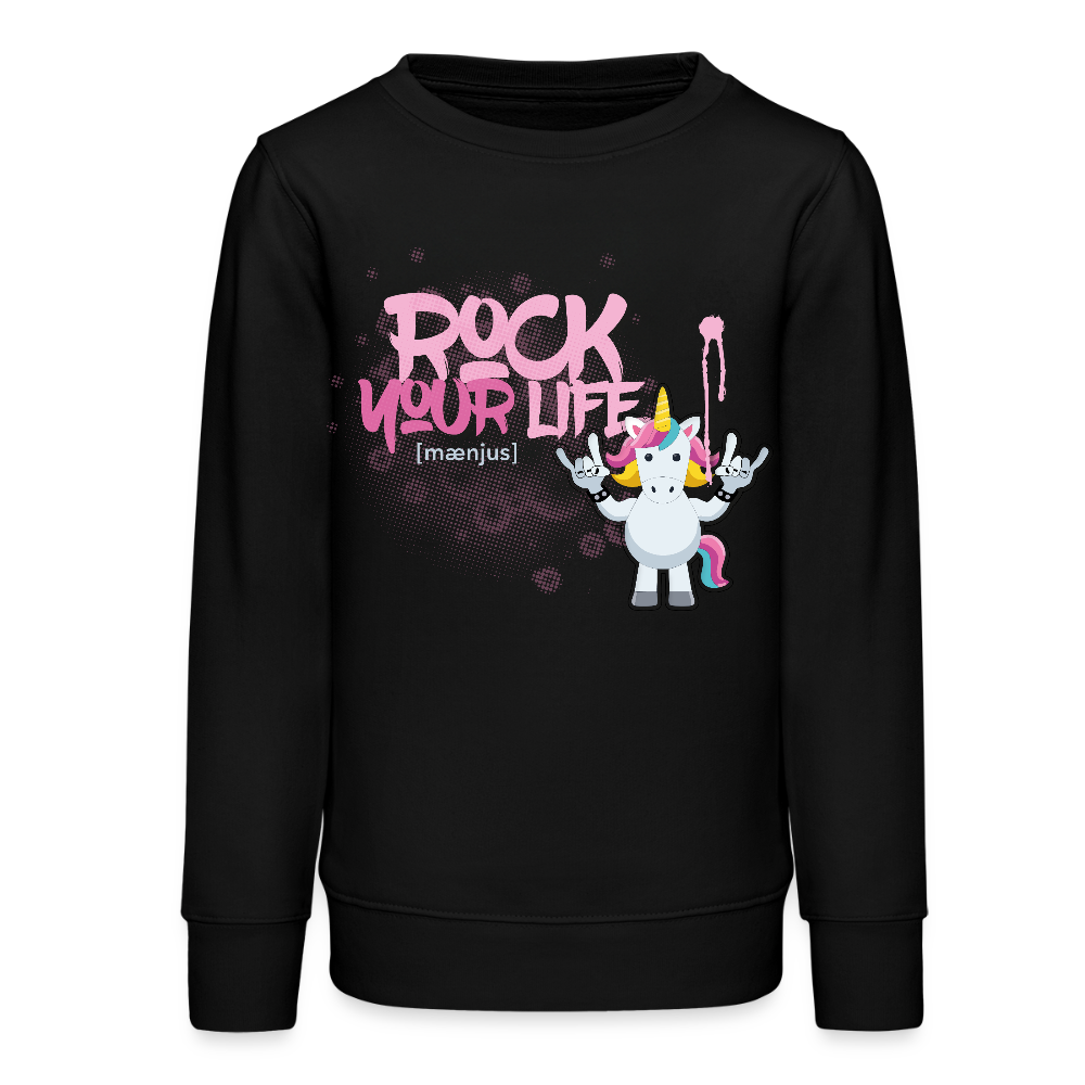 MNJS TEENS Bio Sweatshirt mit ROCK YOUR LIFE PRINT - Schwarz