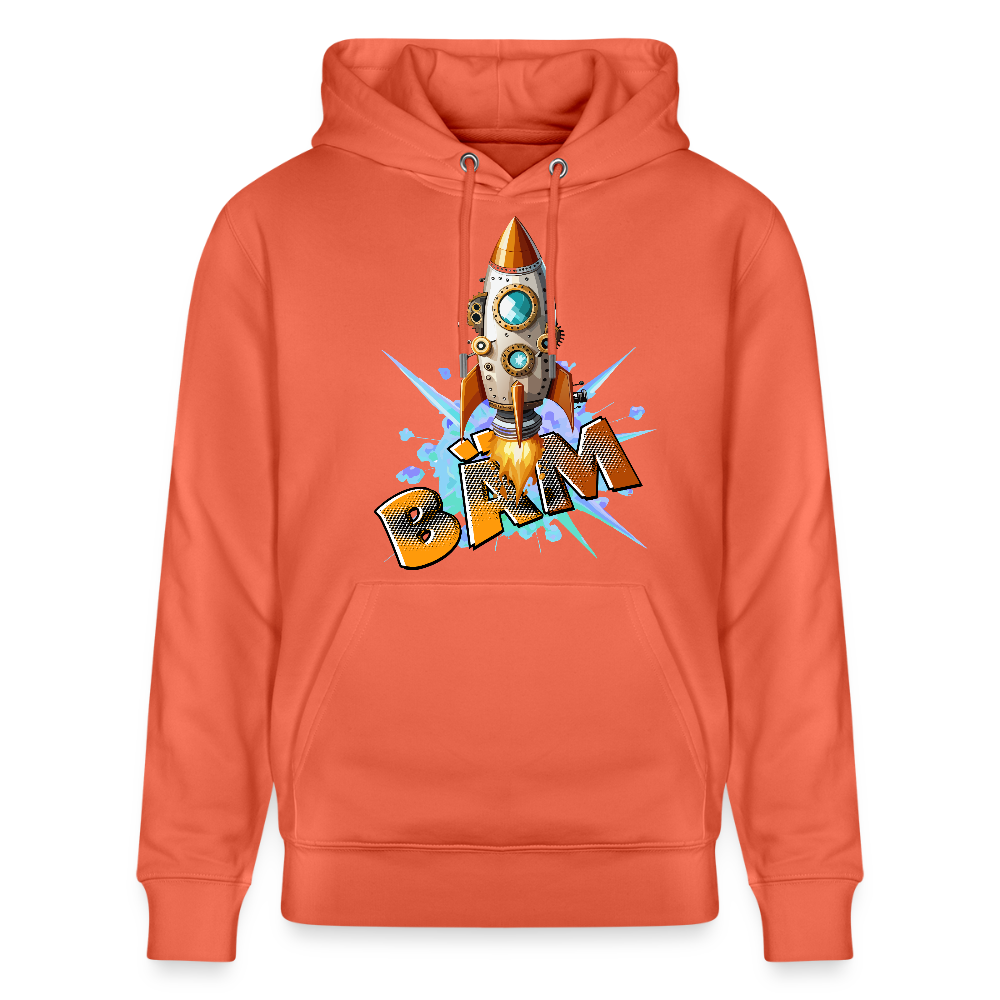 Unisex Hoodie mit RAKETE PRINT - Hellrot